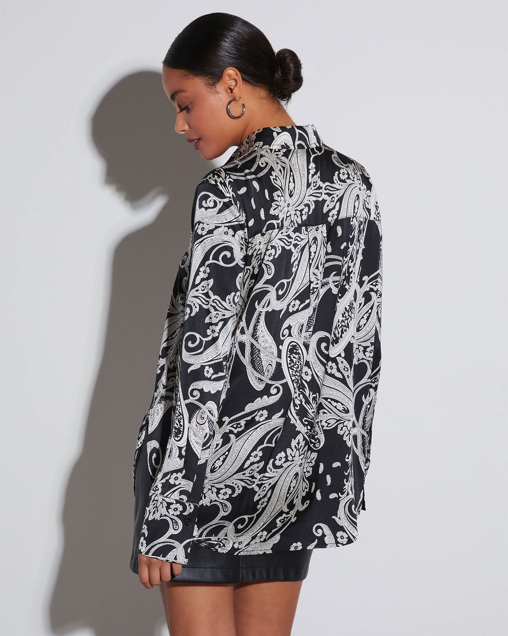 Cairo Printed Button Down Blouse sold by Vici product image thumbnail 3
