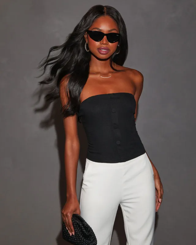 Mykah Strapless Corset Crop Top sold by Vici