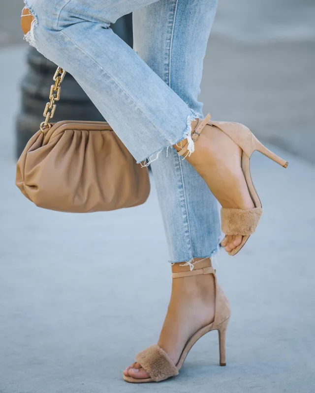 Nori Faux Fur Suede Heel sold by Vici