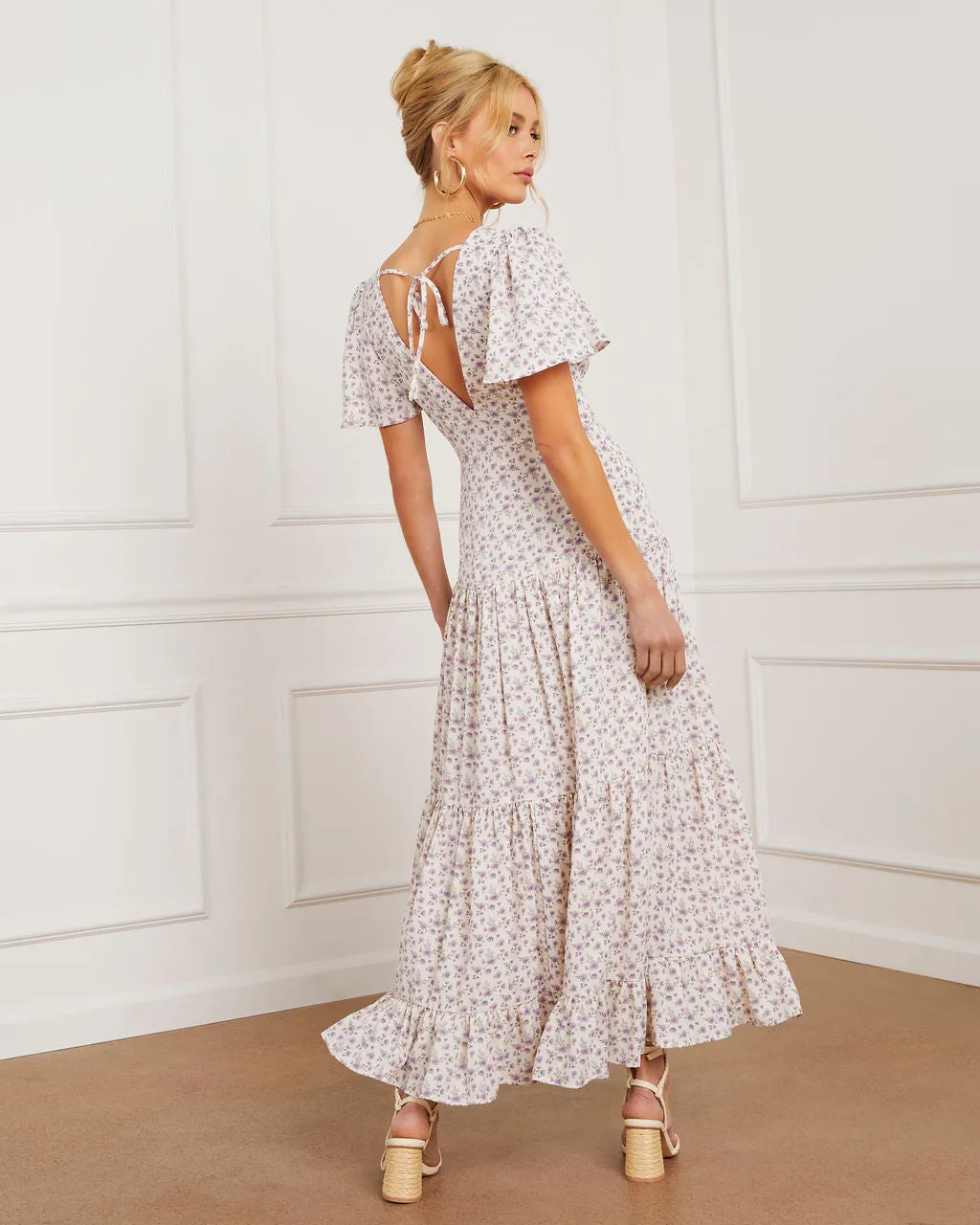 Ashlyn V-Neck Tiered Maxi Dress sold by Vici product image thumbnail 5