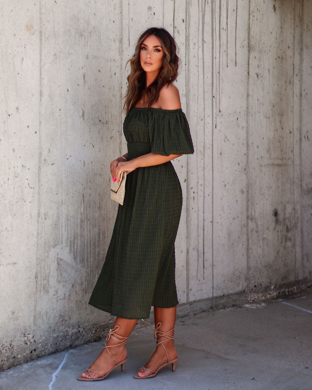 Mirabella Off The Shoulder Midi Dress sold by Vici product image thumbnail 4