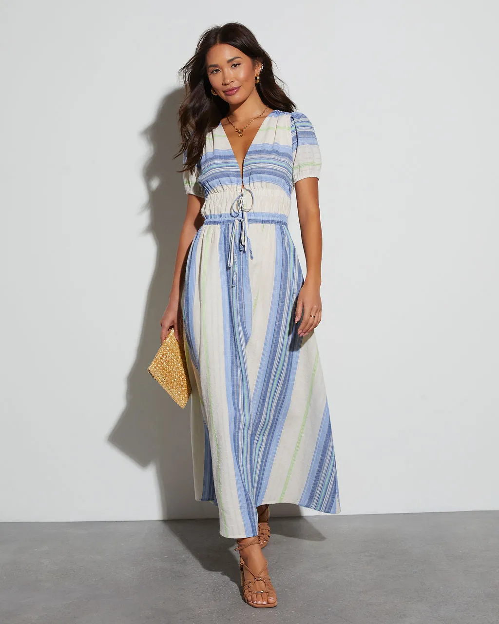 Tinsley Striped V-Neck Maxi Dress sold by Vici product image thumbnail 5