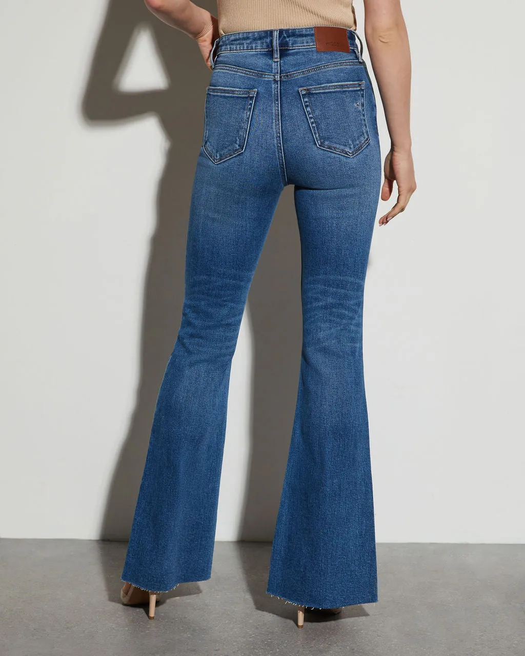Joey High Rise Stretch Split Hem Flare Jeans sold by Vici product image thumbnail 5