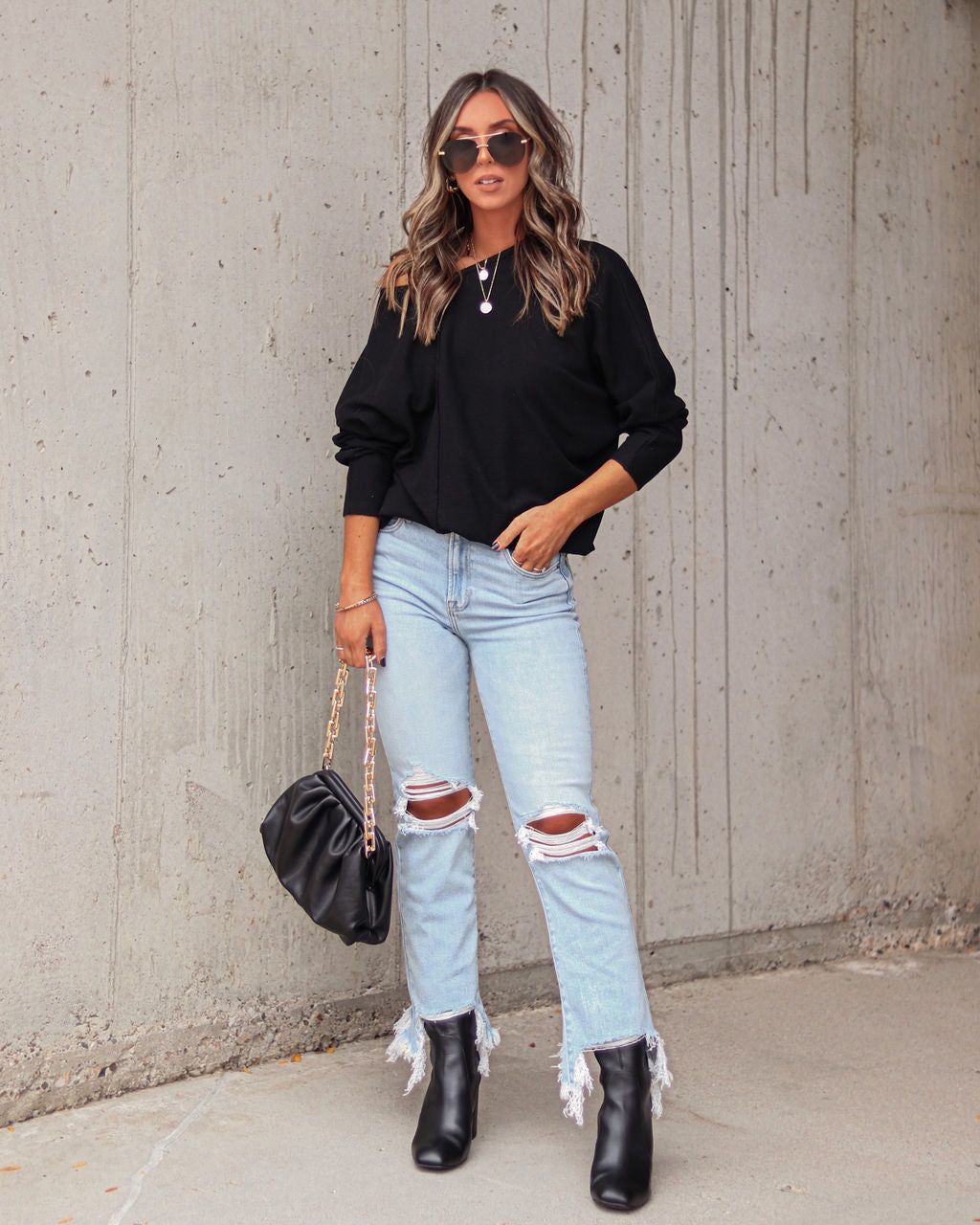 Fitch Waffle Knit Dolman Long Sleeve Top sold by Vici product image thumbnail 3