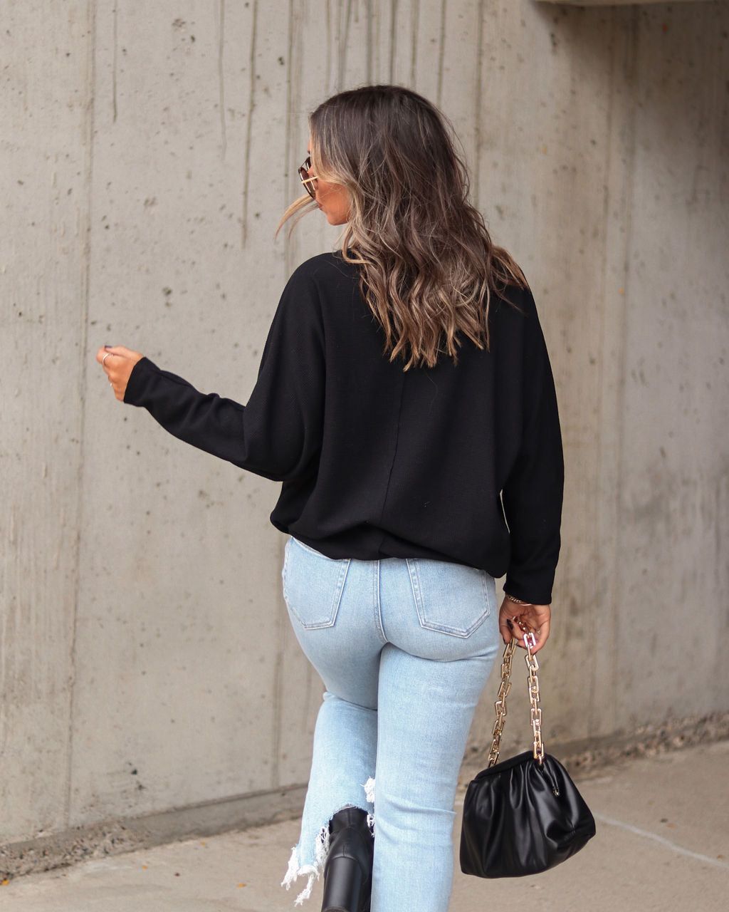 Fitch Waffle Knit Dolman Long Sleeve Top sold by Vici product image thumbnail 4