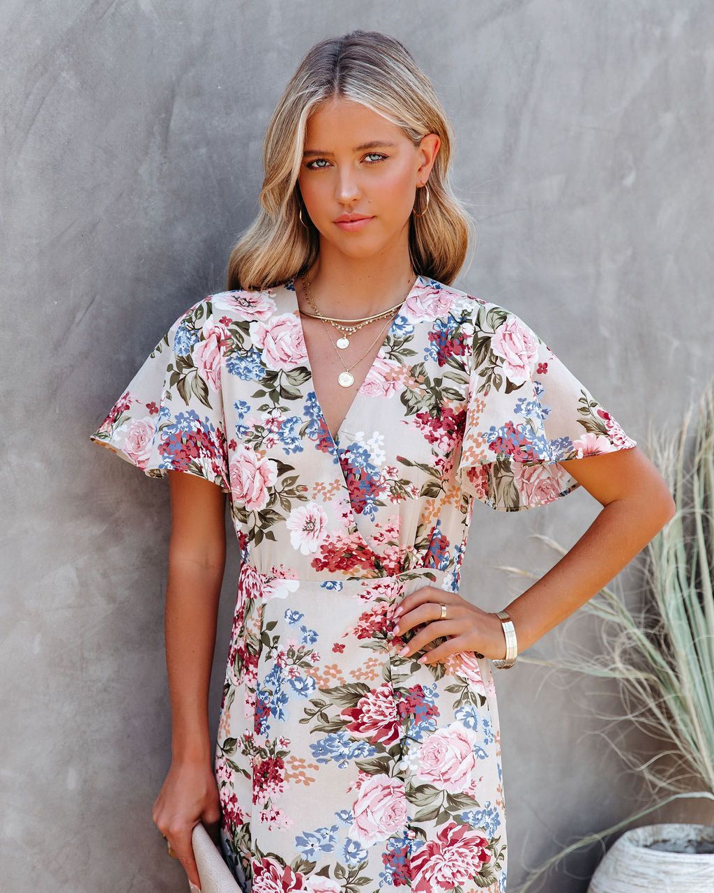 Let A Smile In Floral Maxi Dress - FINAL SALE sold by Vici product image thumbnail 6