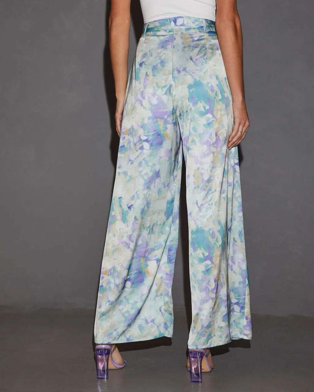 Meridian Wide Leg Printed Tie Waist Trouser sold by Vici product image thumbnail 5