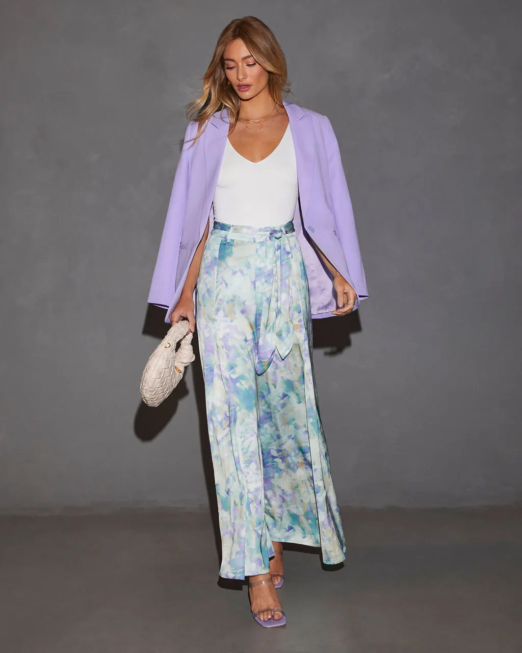 Meridian Wide Leg Printed Tie Waist Trouser sold by Vici product image thumbnail 4