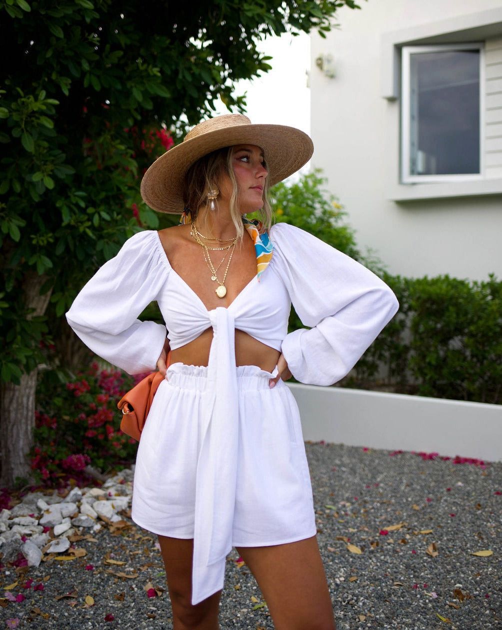 Grace Pocketed Shorts - White - FINAL SALE sold by Vici product image thumbnail 6