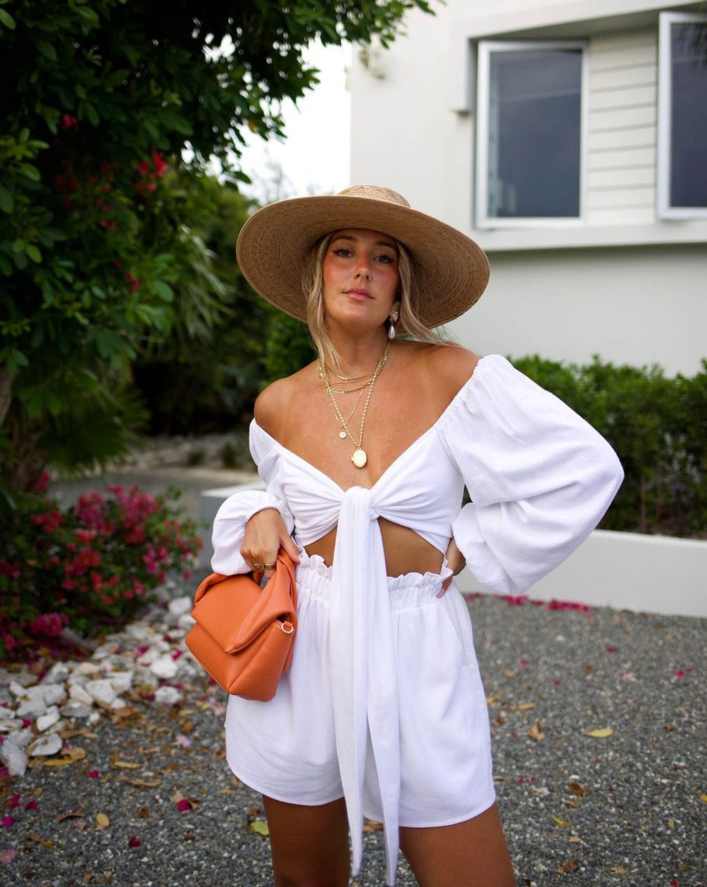 Grace Pocketed Shorts - White - FINAL SALE sold by Vici product image thumbnail 7