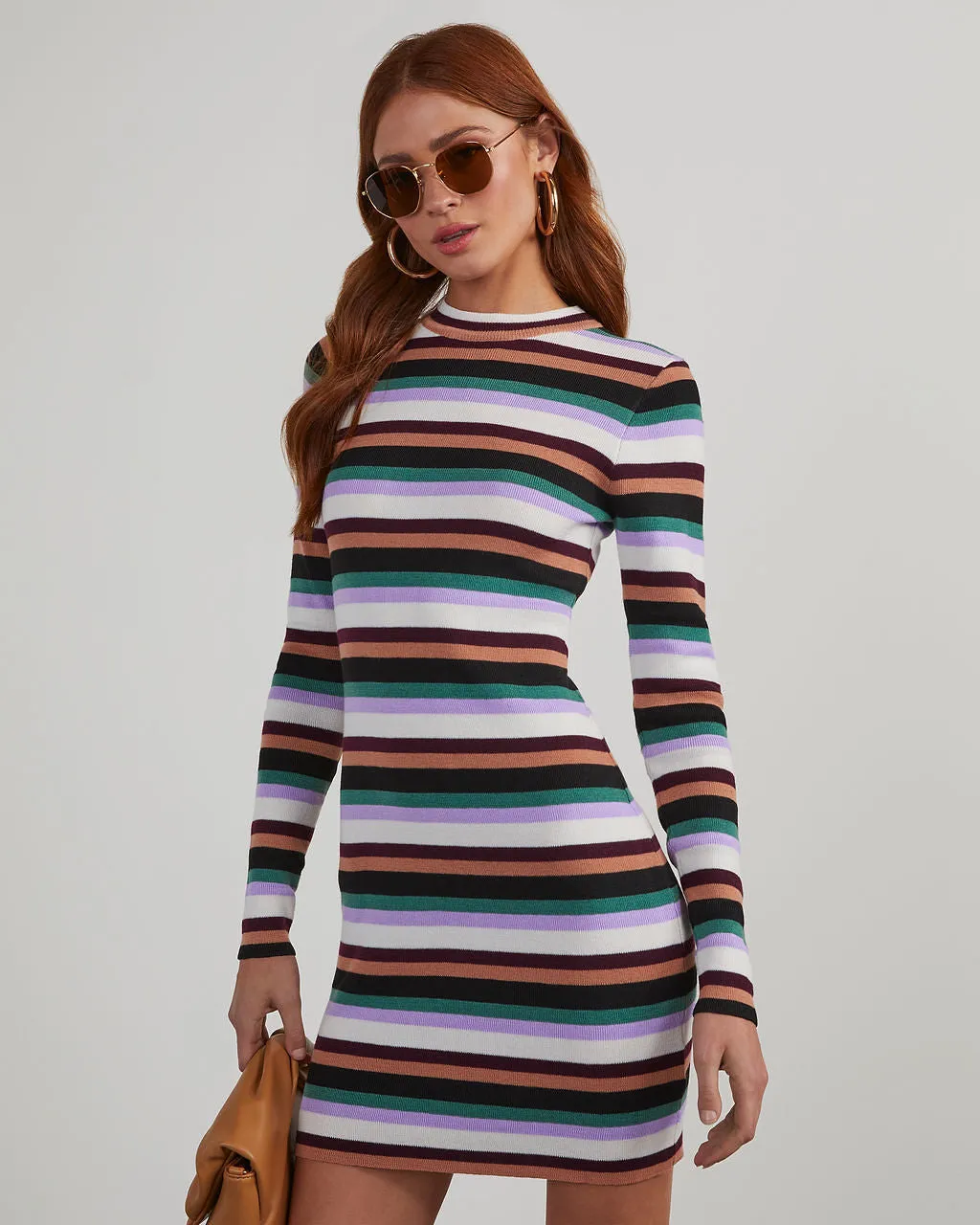 Fashionably Educated Striped Knit Mini Dress sold by Vici product image thumbnail 5