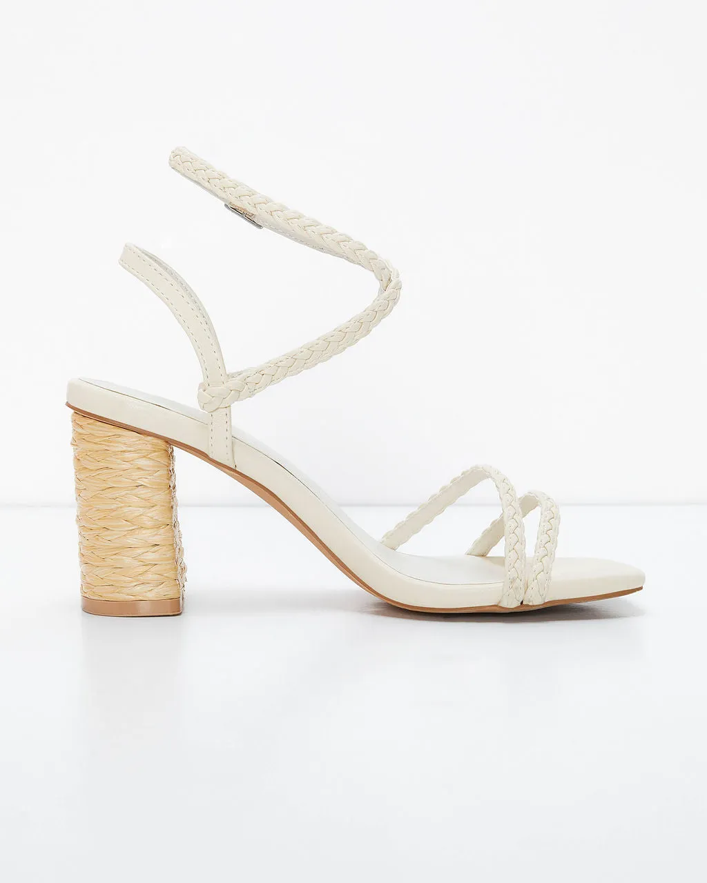 Zoella Braided Straw Block Heels sold by Vici product image thumbnail 4