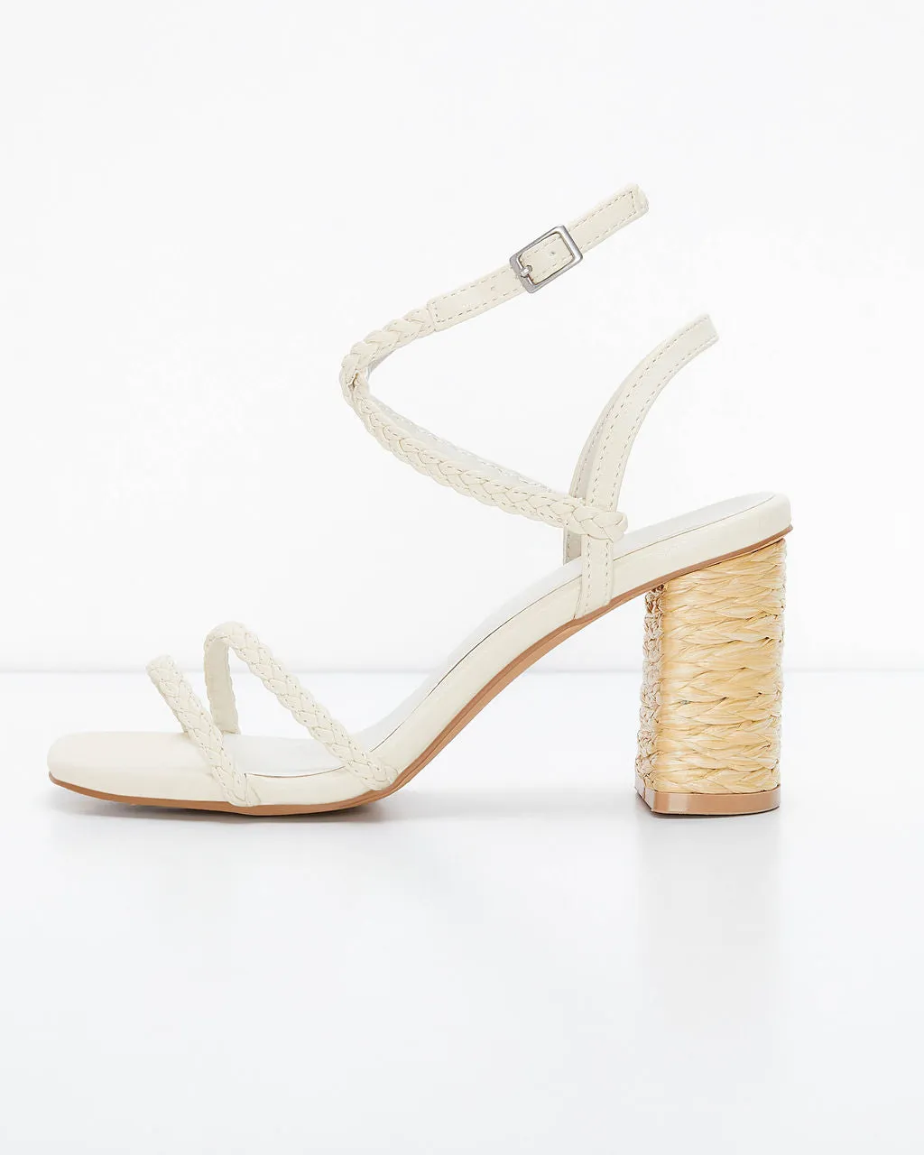 Zoella Braided Straw Block Heels sold by Vici product image thumbnail 3