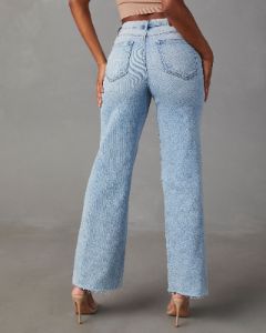Alec High Rise Distressed Dad Jeans sold by Vici