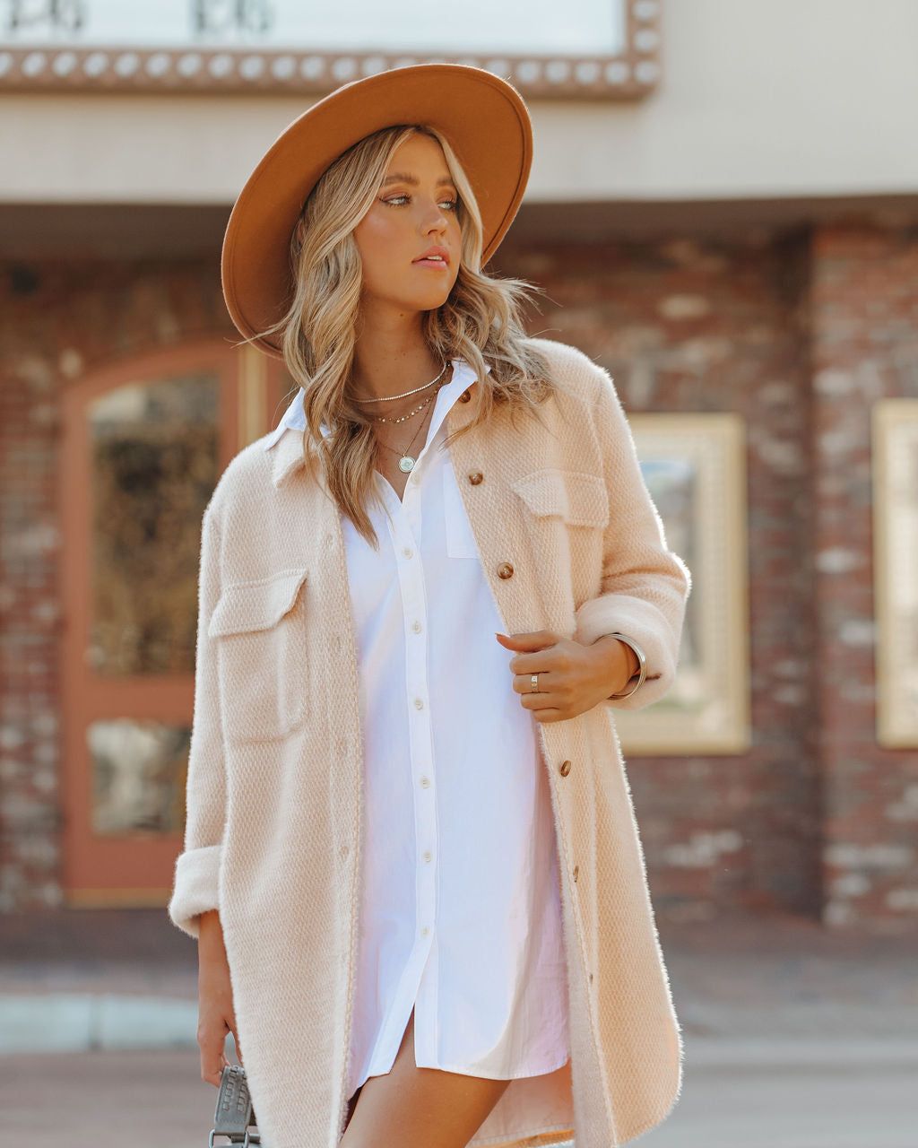 Lilyann Pocketed Soft Knit Jacket - Blush - FINAL SALE sold by Vici