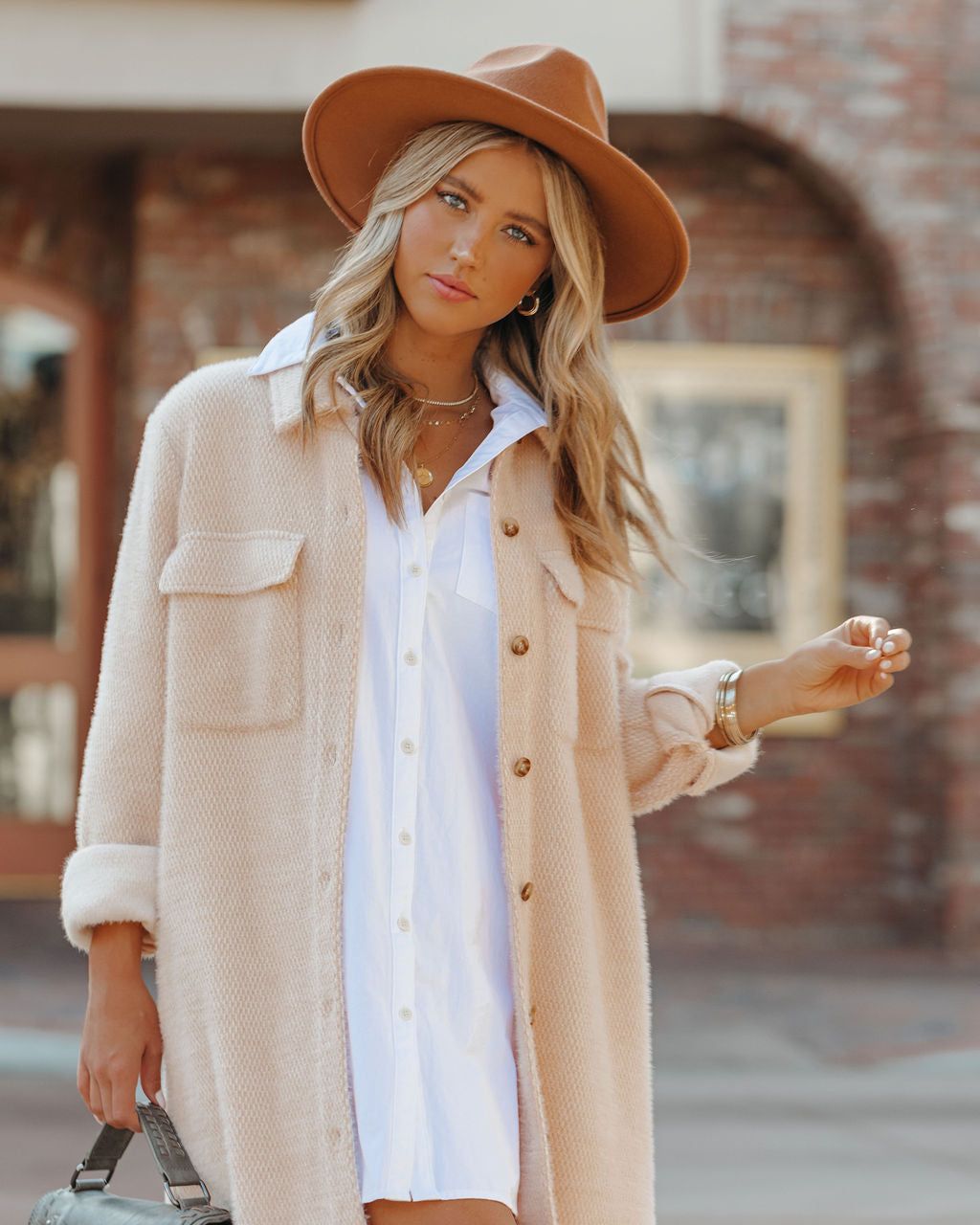 Lilyann Pocketed Soft Knit Jacket - Blush - FINAL SALE sold by Vici product image thumbnail 10