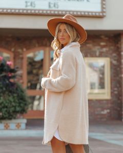 Lilyann Pocketed Soft Knit Jacket - Blush - FINAL SALE sold by Vici
