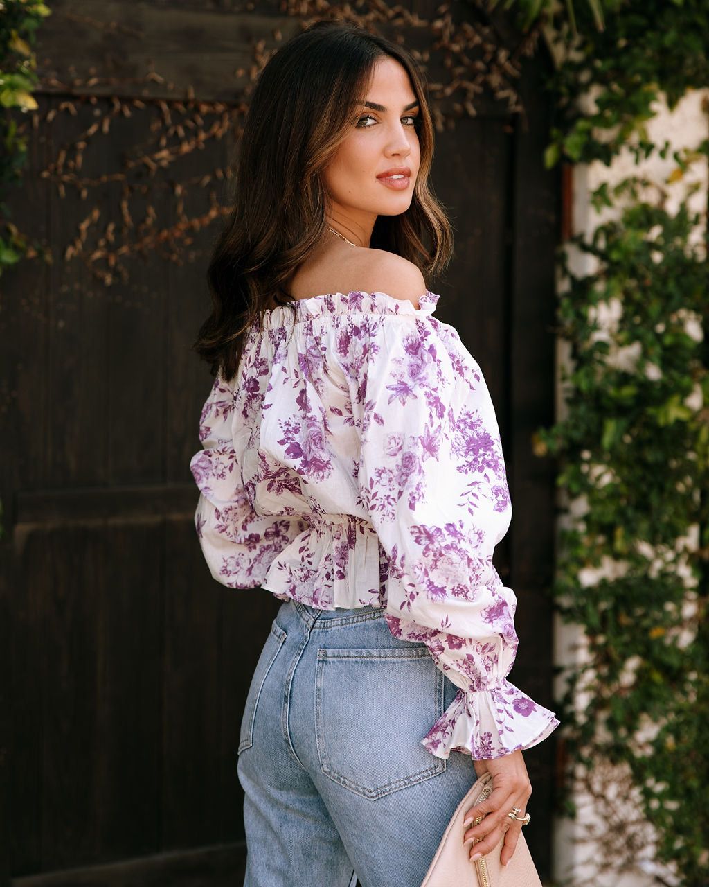 Palmira Floral Cotton Off The Shoulder Top sold by Vici product image thumbnail 4