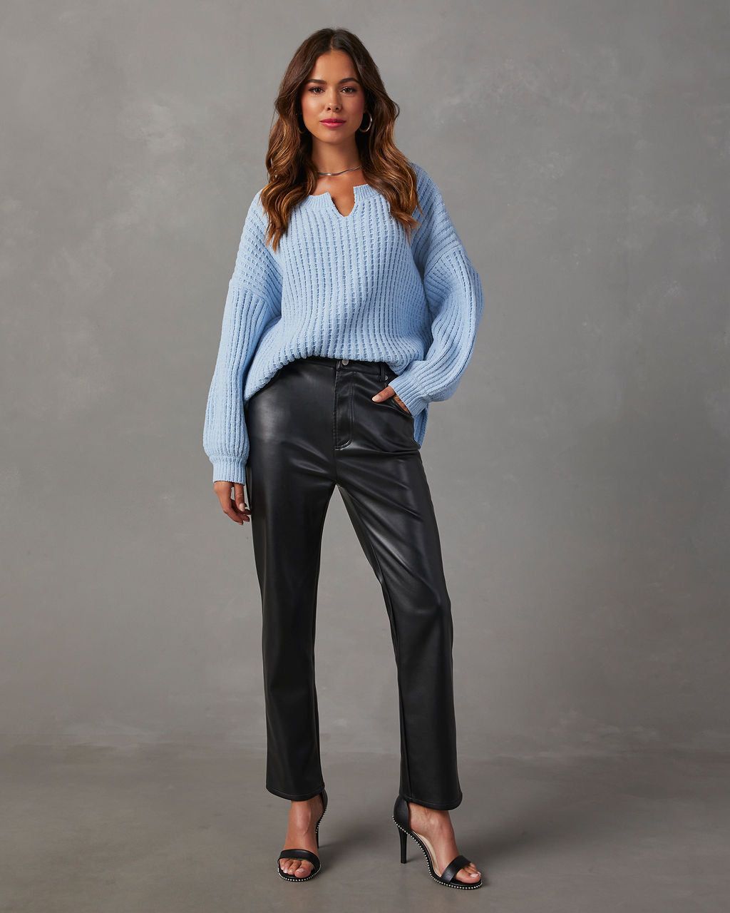 Liberty Chunky Knit Sweater - Blue sold by Vici