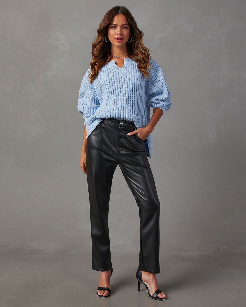 Liberty Chunky Knit Sweater - Blue sold by Vici product image thumbnail 5