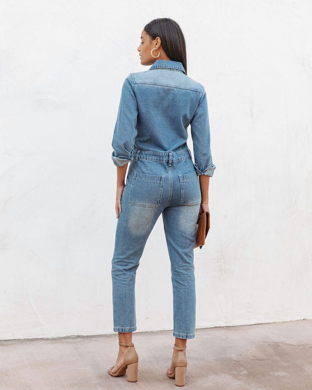 Jenny Pocketed Denim Jumpsuit - FINAL SALE sold by Vici product image thumbnail 4