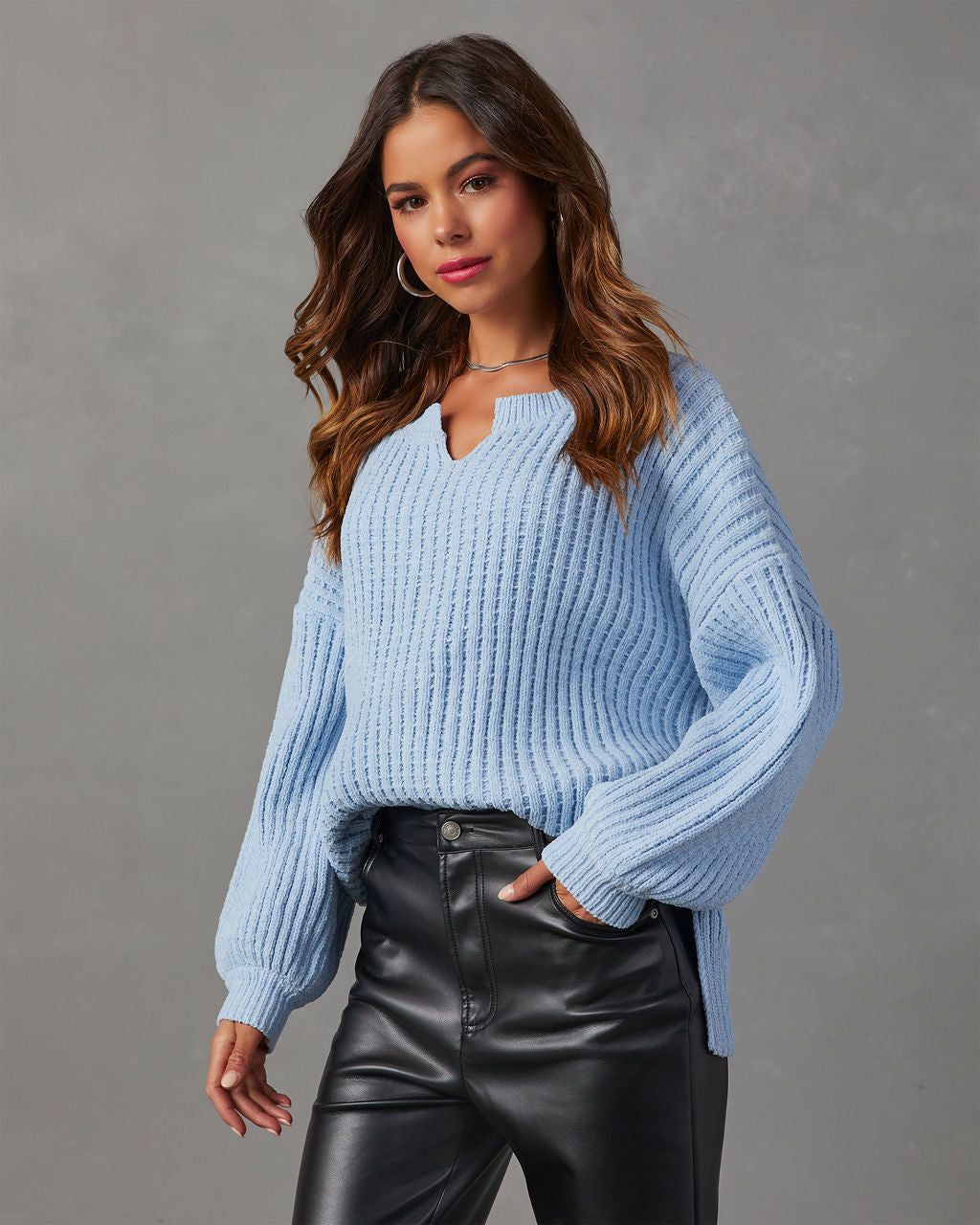 Liberty Chunky Knit Sweater - Blue sold by Vici product image thumbnail 3