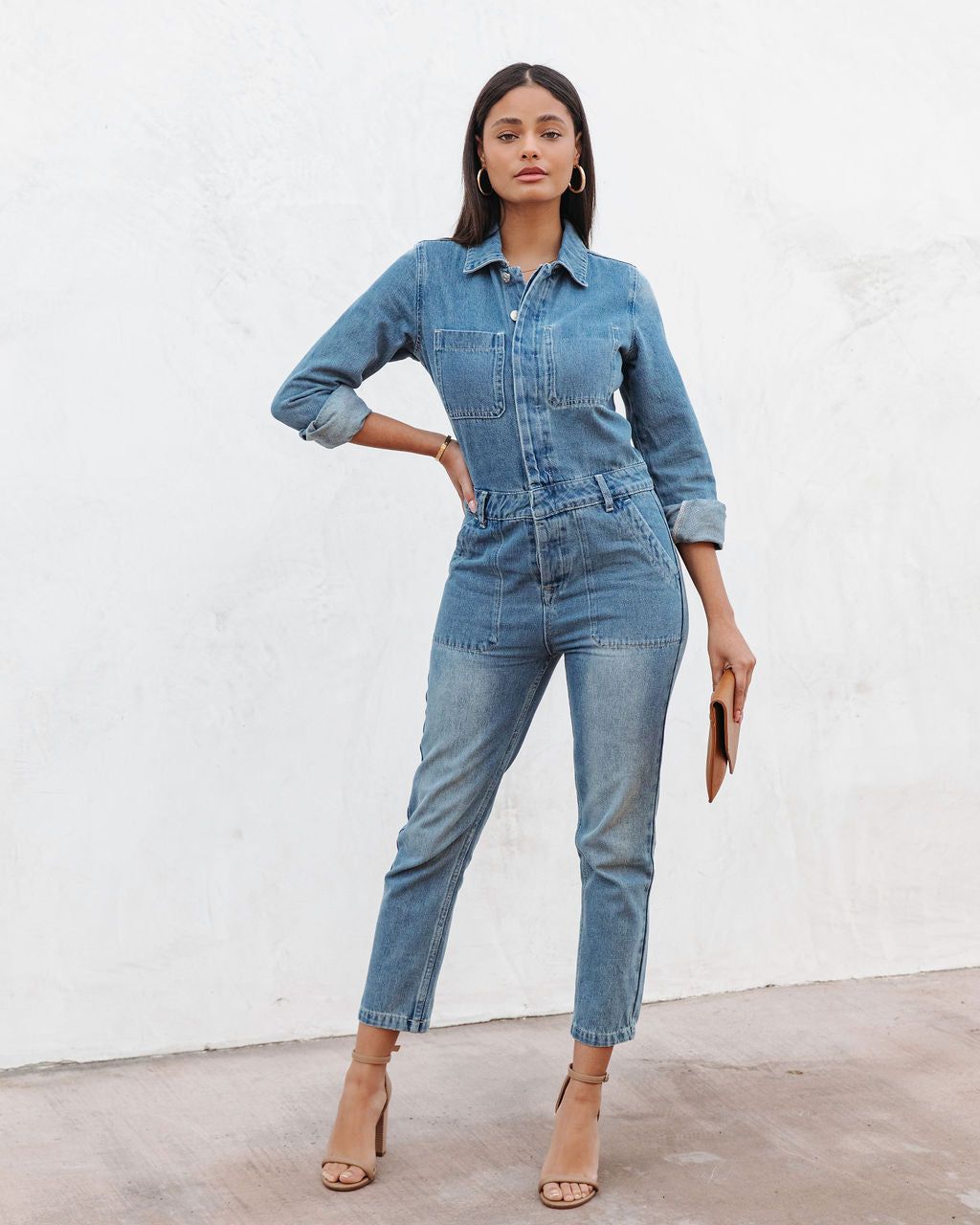 Jenny Pocketed Denim Jumpsuit - FINAL SALE sold by Vici product image thumbnail 7