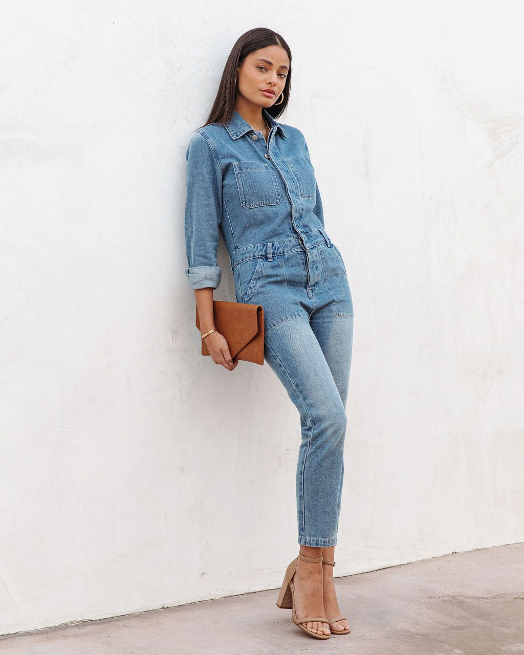 Jenny Pocketed Denim Jumpsuit - FINAL SALE sold by Vici product image thumbnail 6