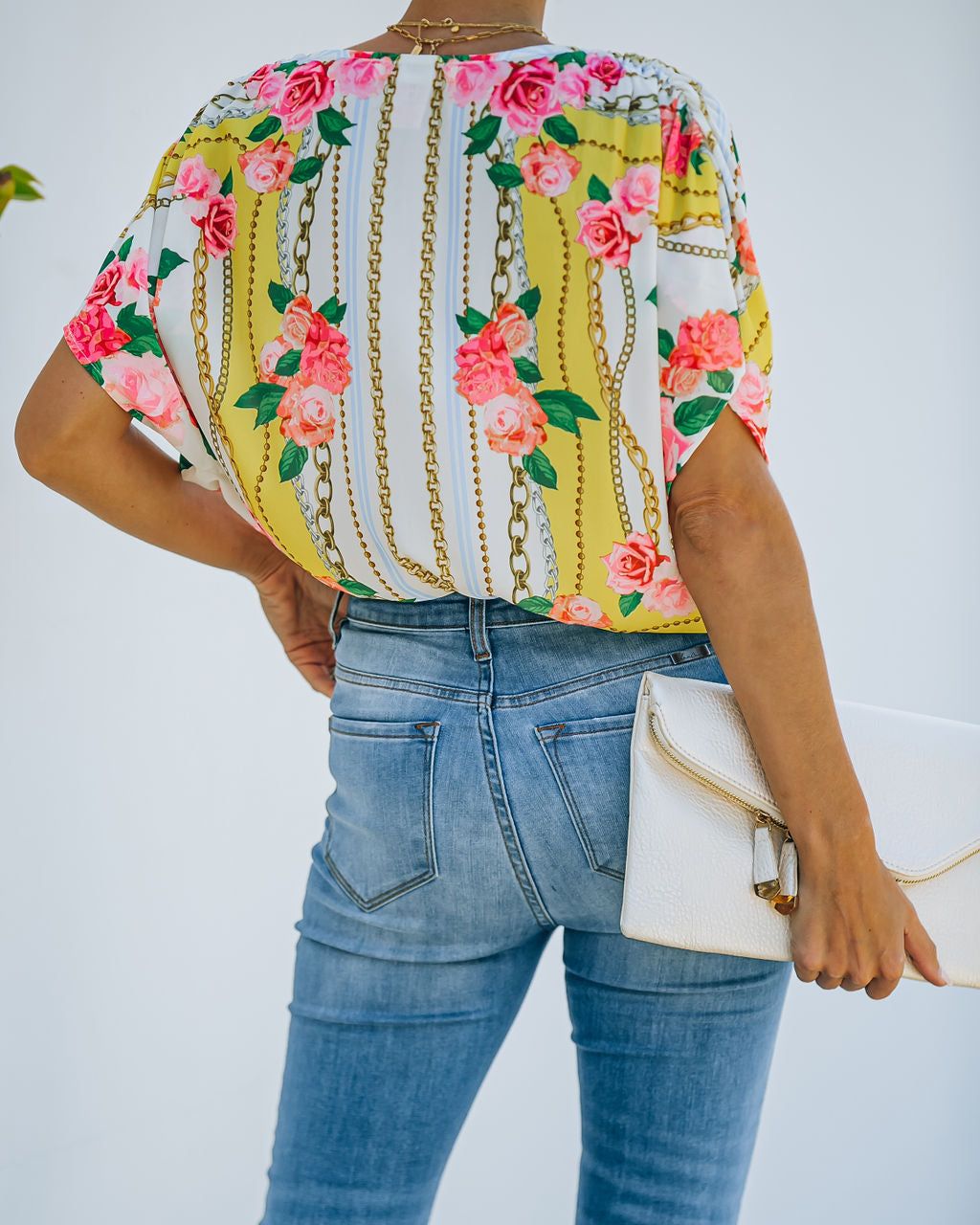 Aspire To Inspire Floral Drape Bodysuit - FINAL SALE sold by Vici product image thumbnail 2