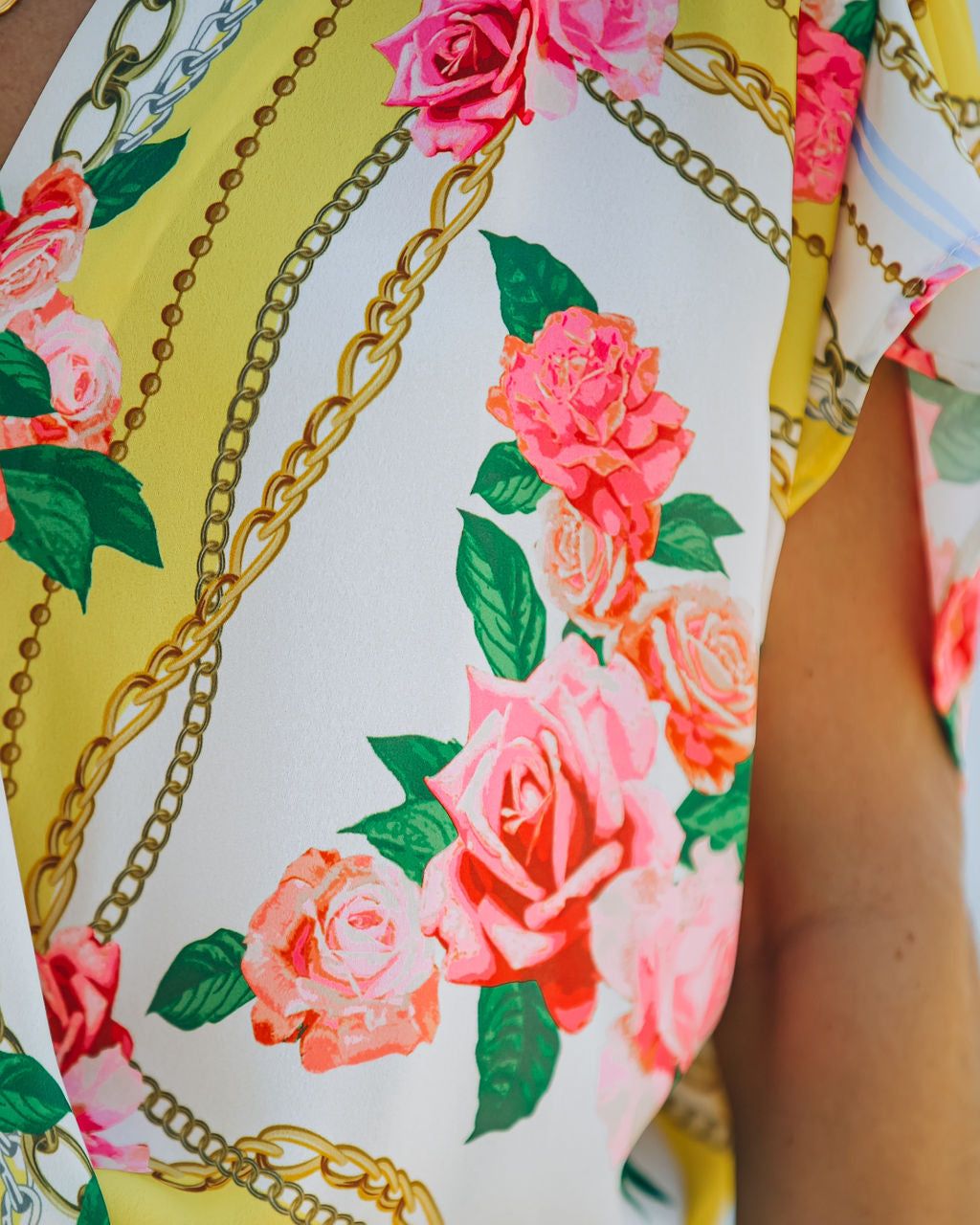 Aspire To Inspire Floral Drape Bodysuit - FINAL SALE sold by Vici product image thumbnail 4