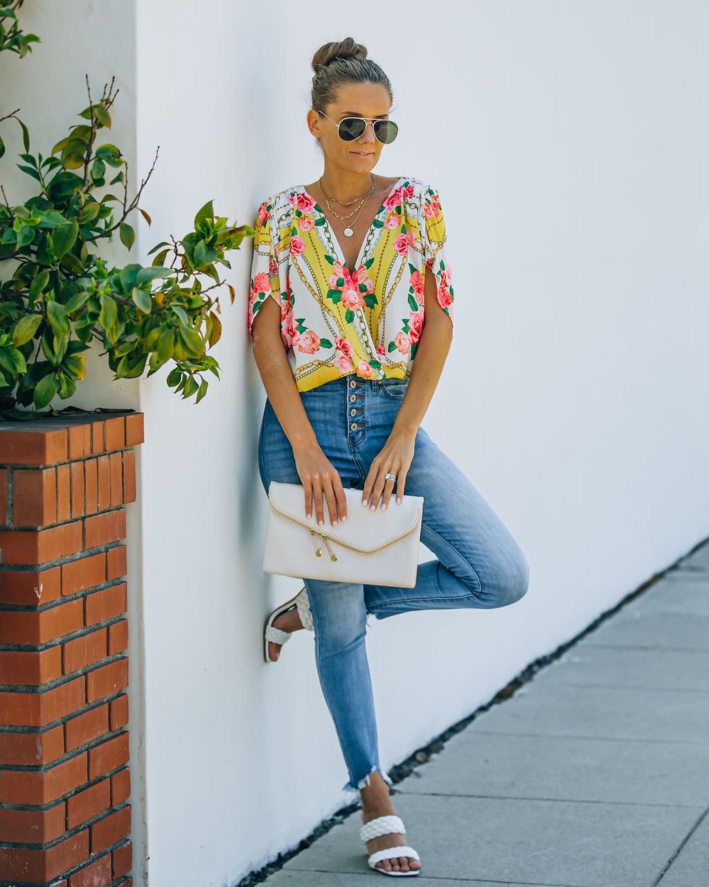 Aspire To Inspire Floral Drape Bodysuit - FINAL SALE sold by Vici product image thumbnail 11