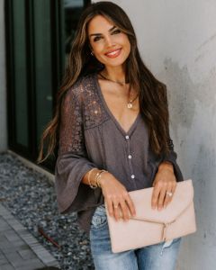 Jordon Cotton Cropped Tee - Tapioca - FINAL SALE sold by Vici