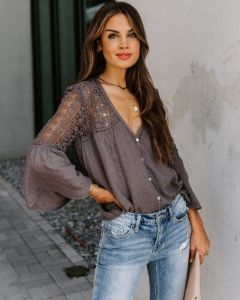 Jordon Cotton Cropped Tee - Tapioca - FINAL SALE sold by Vici