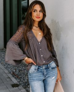Jordon Cotton Cropped Tee - Tapioca - FINAL SALE sold by Vici
