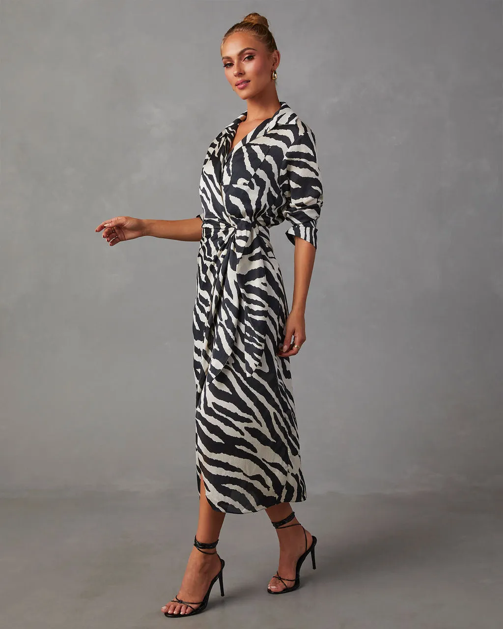 Wild Elegance Zebra Print Maxi Dress sold by Vici product image thumbnail 3