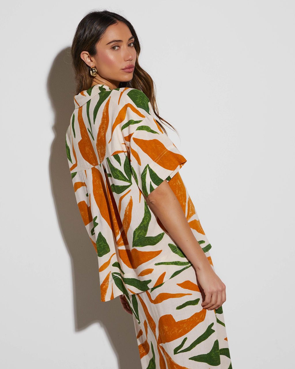 Rainforest Short Sleeve Button Down Top sold by Vici product image thumbnail 3