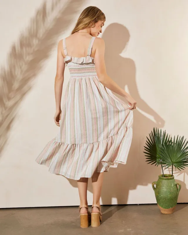 Nevissa Striped Babydoll Dress sold by Vici