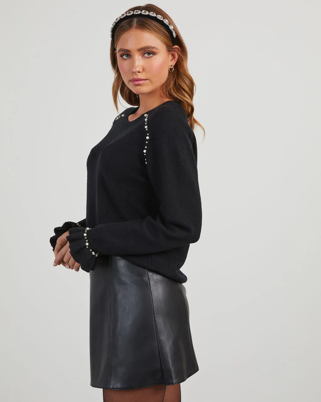 Virginia Pearl Embelished Sweater sold by Vici product image thumbnail 4