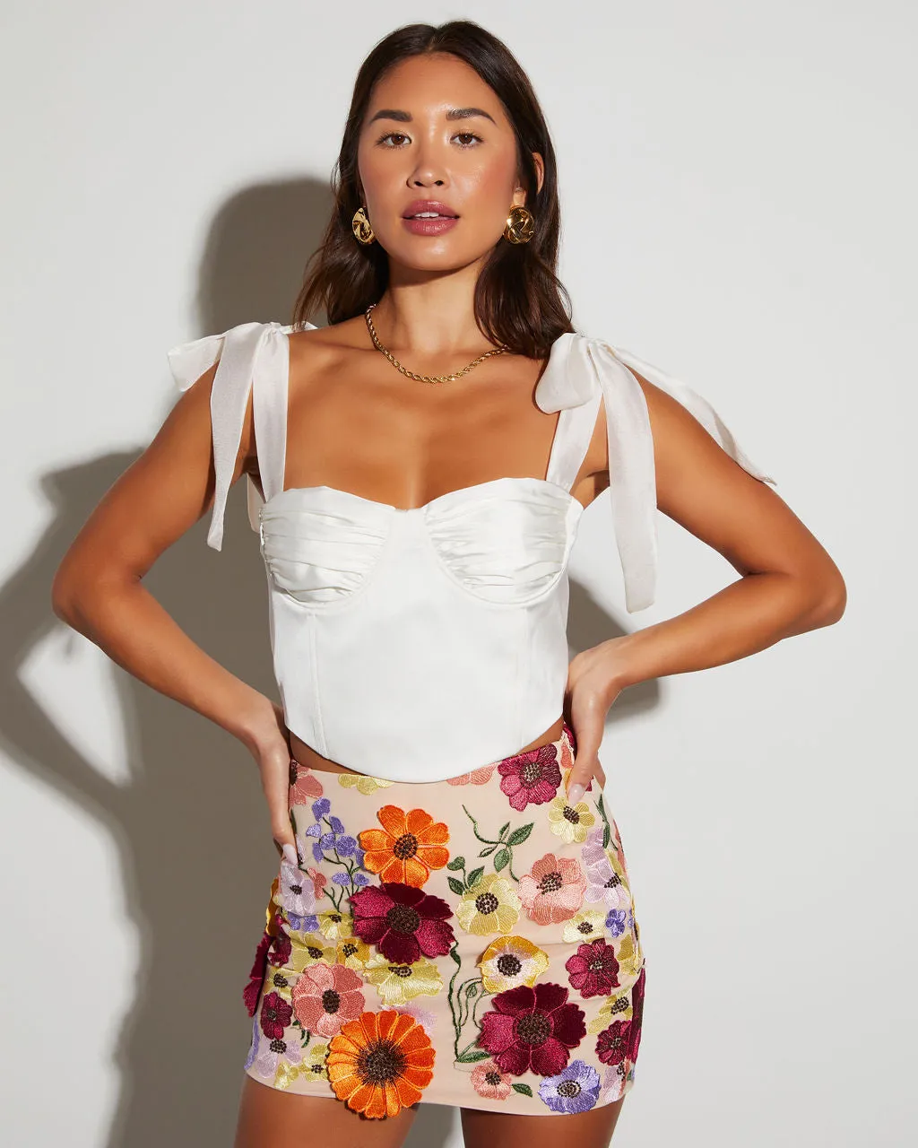 Isadora Tie Strap Crop Top sold by Vici