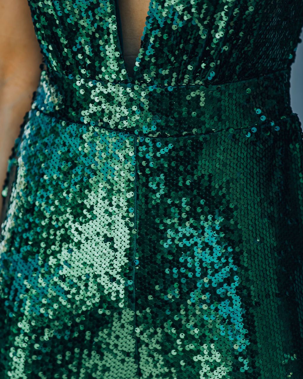 Dancing On Air Sequin Jumpsuit - Forest Green - FINAL SALE sold by Vici product image thumbnail 4