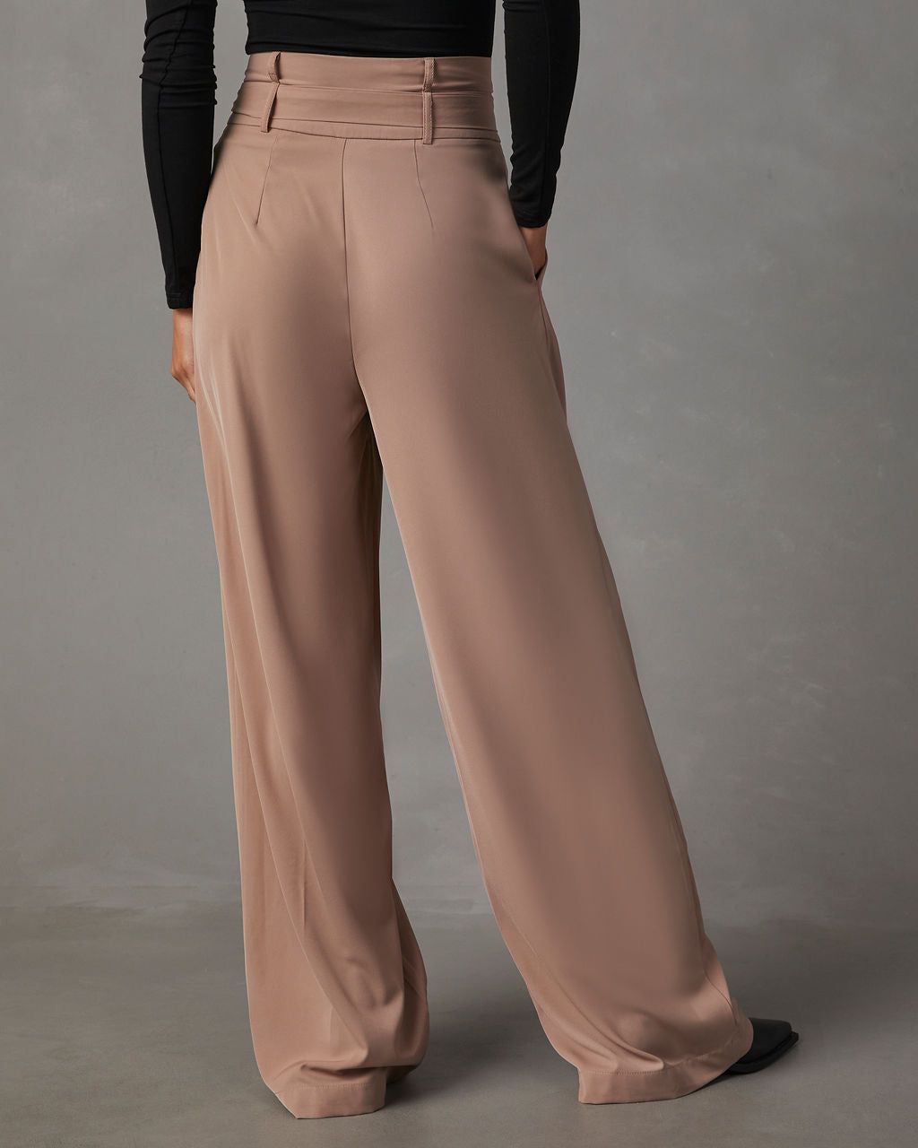 Juliana Double Belted Trouser Pants - Taupe sold by Vici product image thumbnail 4