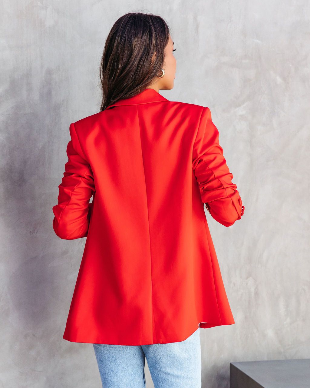 Miss Independent Double Breasted Pocketed Blazer - Red - FINAL SALE sold by Vici product image thumbnail 4