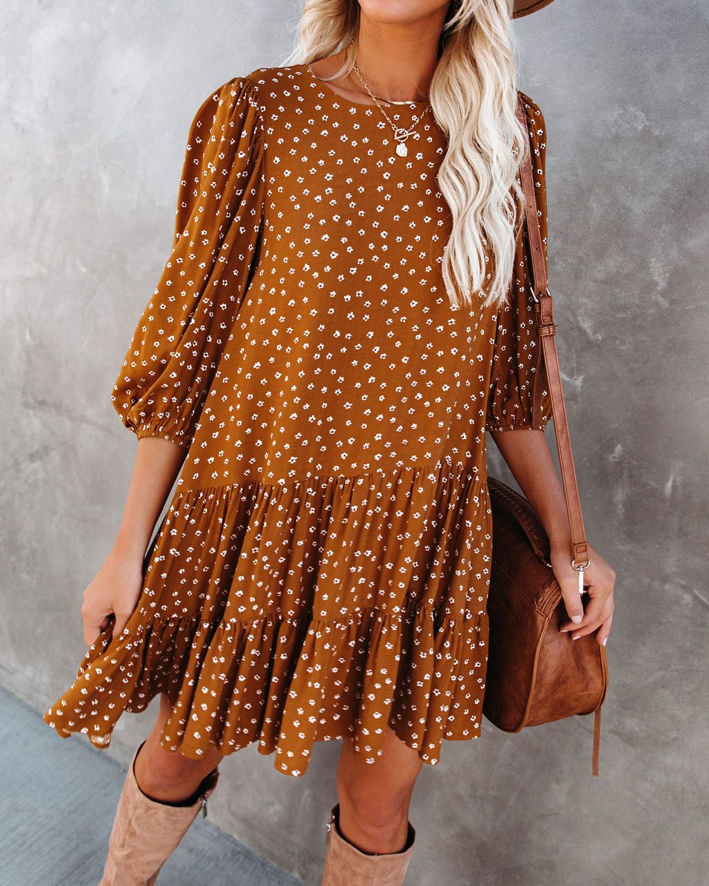 Bellini Floral Tiered Babydoll Dress - FINAL SALE sold by Vici product image thumbnail 7