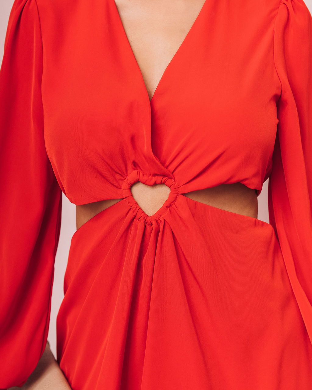 Hidden Love Cutout Heart Mini Dress sold by Vici product image thumbnail 2