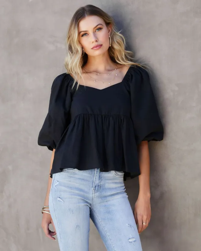 Forever Babe Cotton Babydoll Top sold by Vici