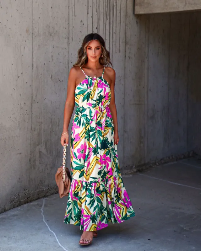 Searching For Paradise Sleeveless Midi Dress sold by Vici