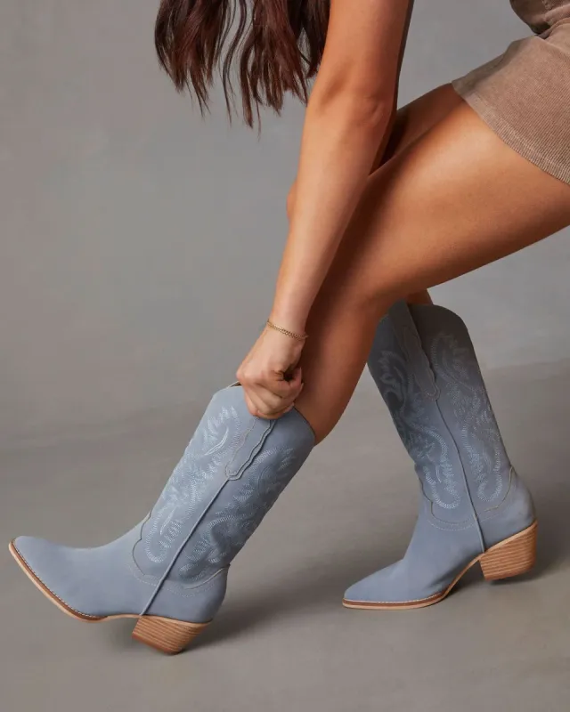 Cassidy Embroidered Heeled Western Boot sold by Vici