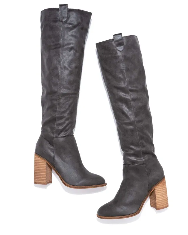 Parker Slouch Boot - Charcoal - FINAL SALE sold by Vici