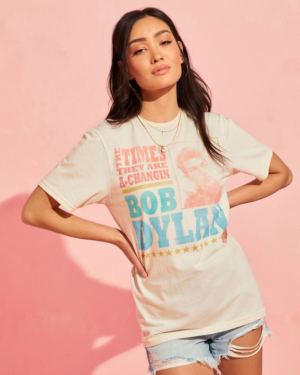 Bob Dylan Cotton Tee - FINAL SALE sold by Vici product image thumbnail 6