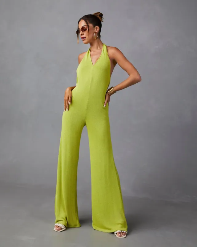 Callista Halter Jumpsuit sold by Vici